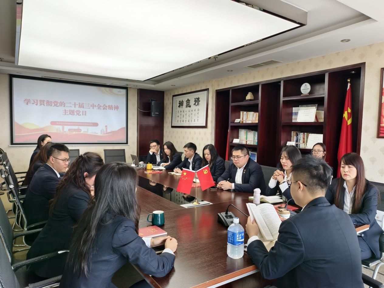 党建引领 | 四川祥瑞泰税务师事务所党支部开展 “学习贯彻党的二十届三中全会精神”主题党日活动